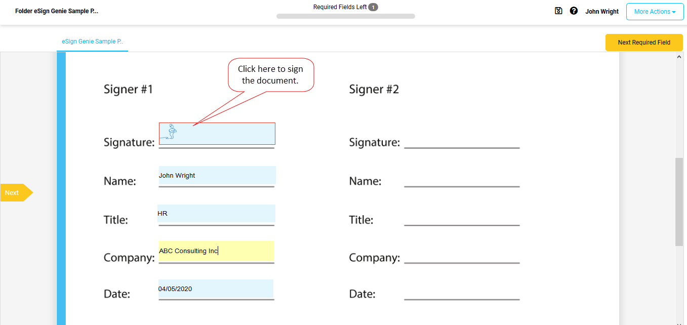 Capture eSignatures page image five