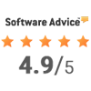 Software advice rating 4.9 out of 5