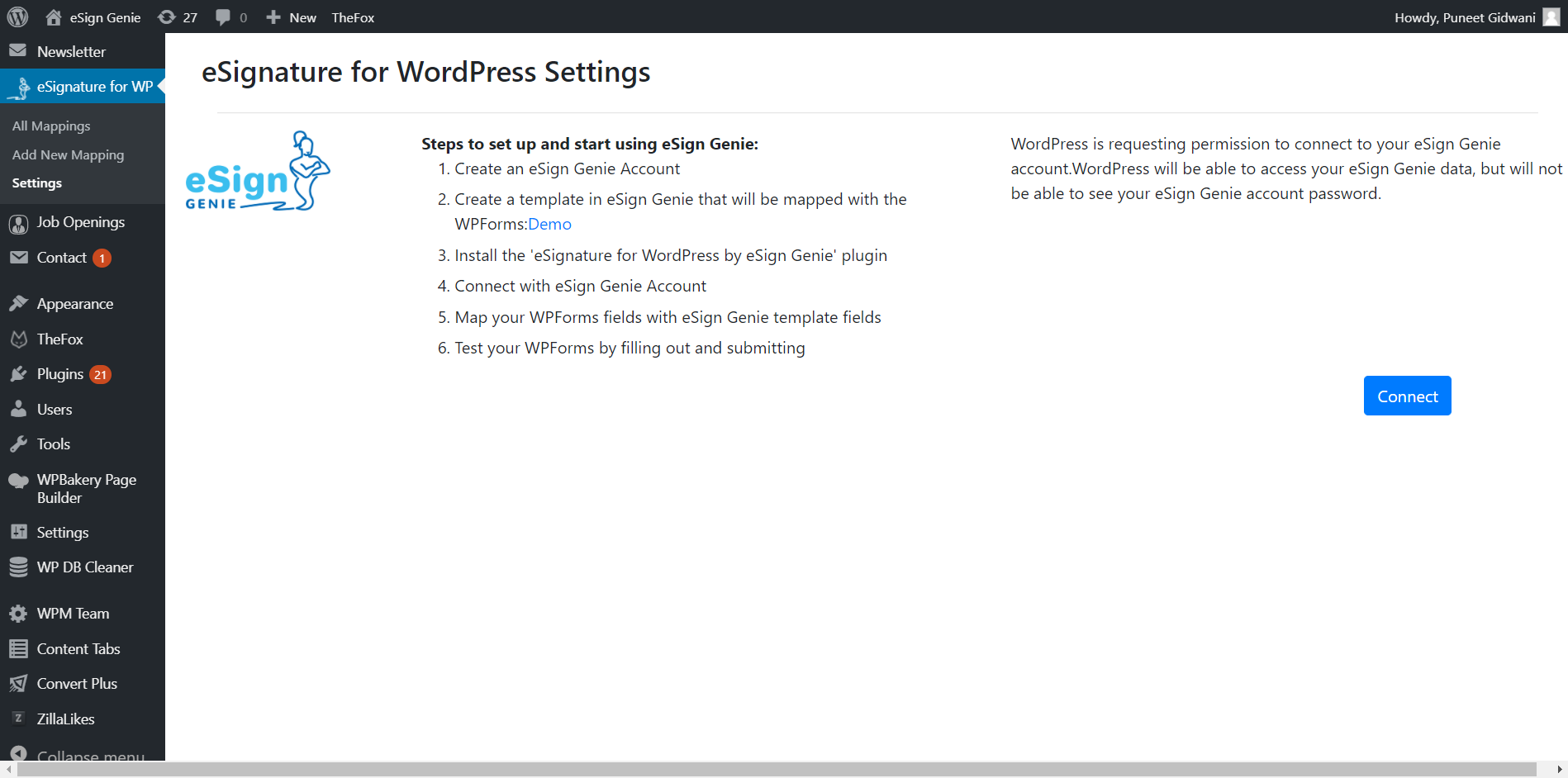 eSignature for wordpress plugin screenshot three